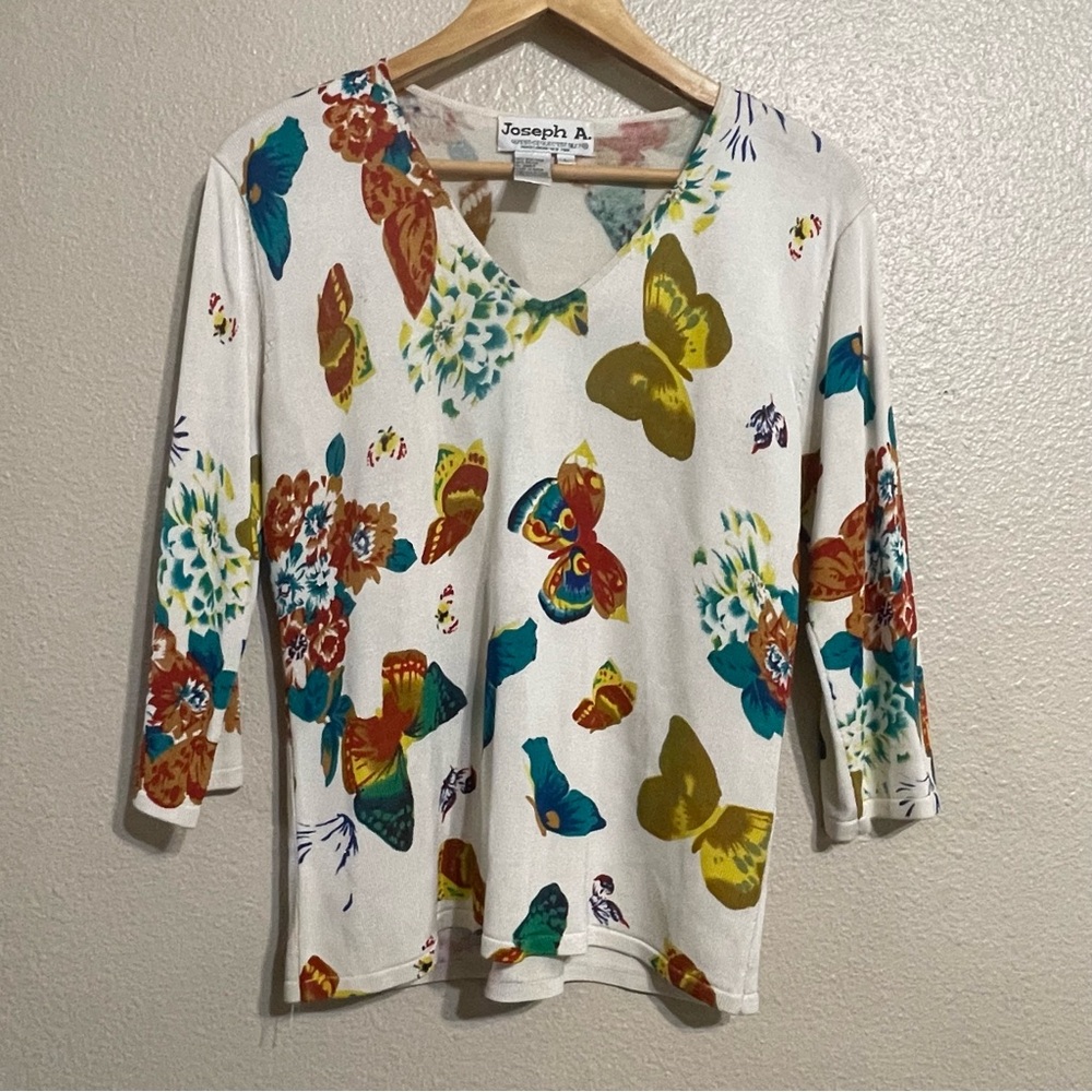 Floral Butterfly Print Women's Top‎
